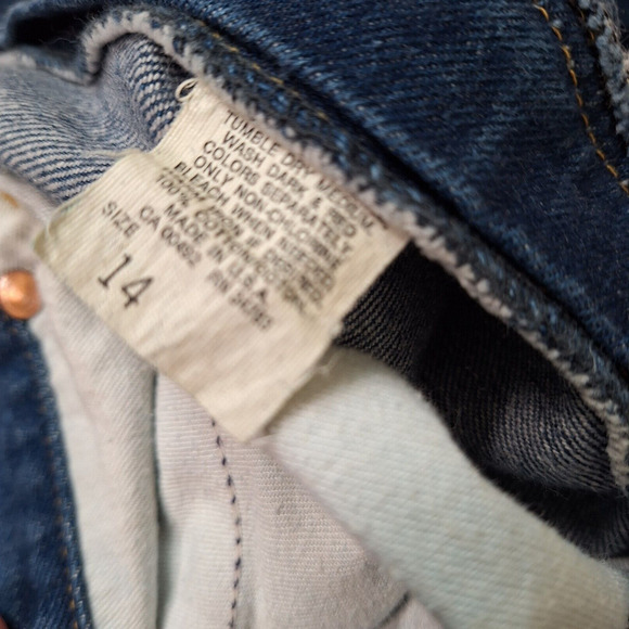 Vintage 80s Lee High Waist All Cotton Jeans Women 28x33 Tall Straight Leg Denim - Picture 7 of 9